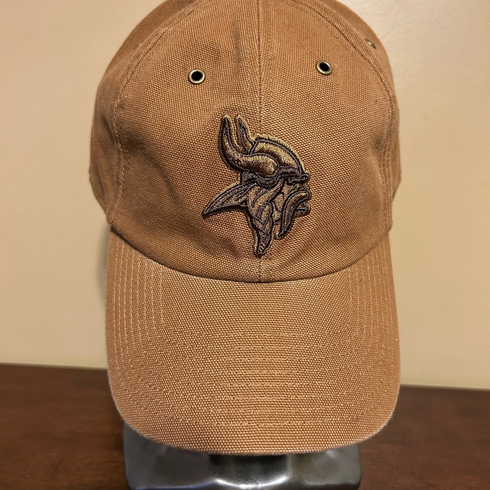 Minnesota Vikings Carhartt x ‘47 Clean Up Hat Duck Cloth Brown OSFM NEW SAMPLE